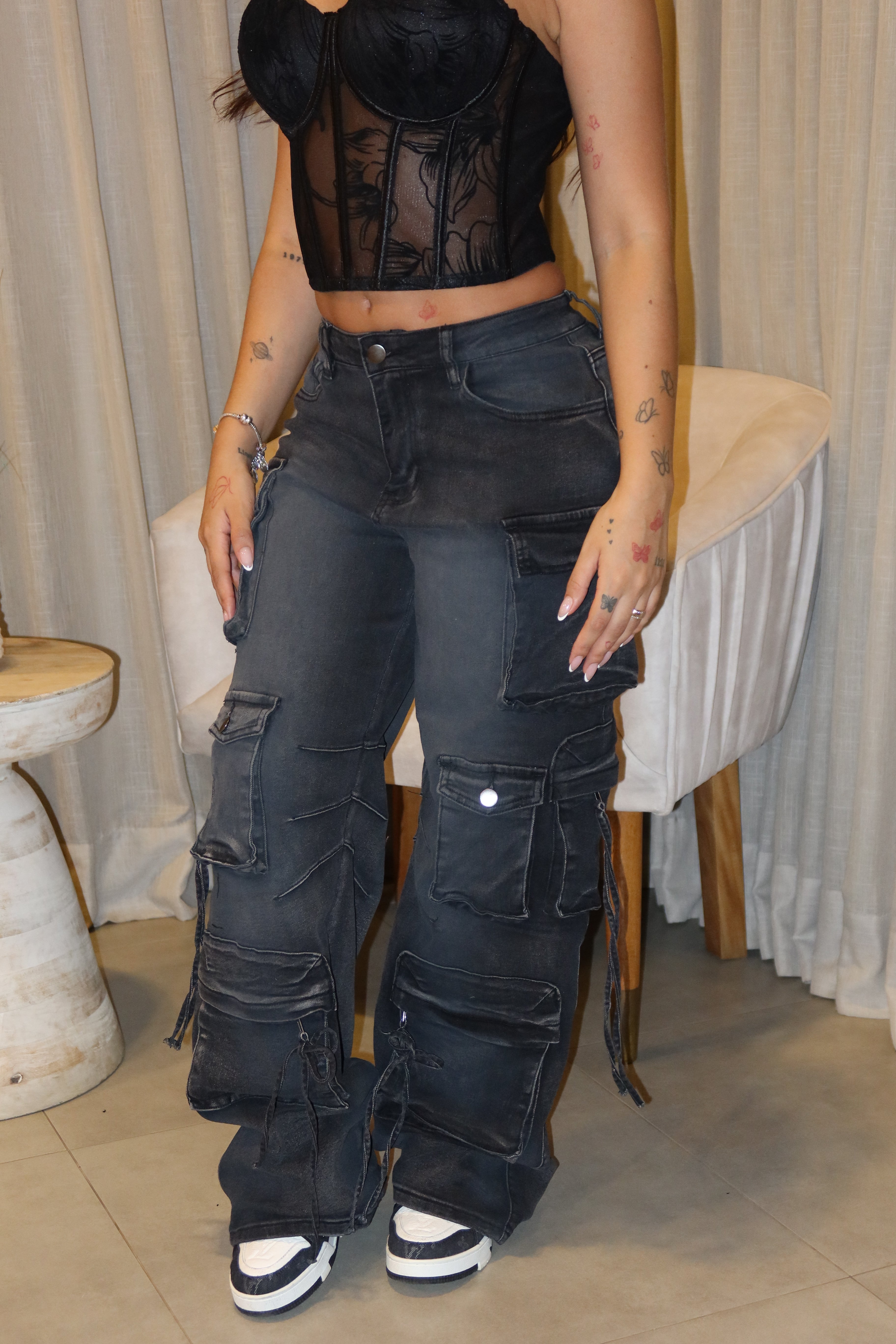 Corset Black + Jean Bazi Black