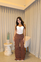Corset White Maya + Jean Bazi Brown