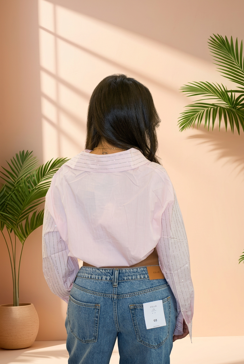 Blusa Manga Larga Rose